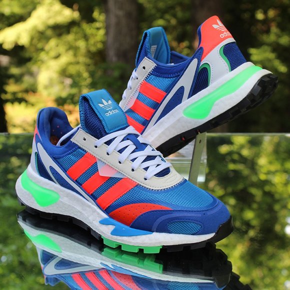 Adidas Retropy P9 Blue Solar Red Size 9 - Picture 2 of 12